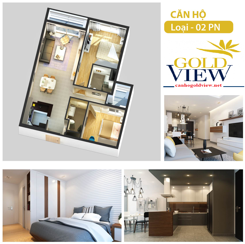 Cần bán chung cư Gold View quận 4 – 2 phòng ngủ